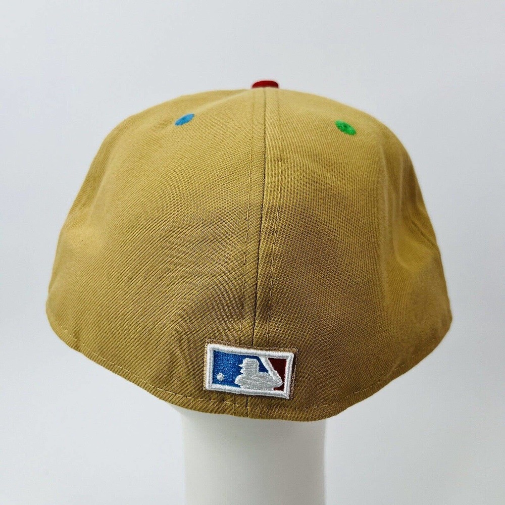 New Era Boston Red Sox Ginger Bread 59FIFTY Fitted Cap‎ Hat Size 8 2013 WS Patch - Picture 4 of 7